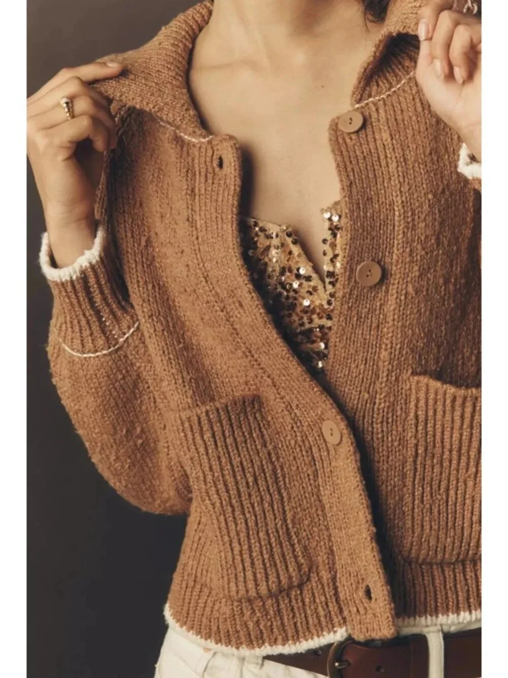 Anthropologie The Jesse Dog Icon Cardigan by Pilcro Beagle M - Picture 3 of 5